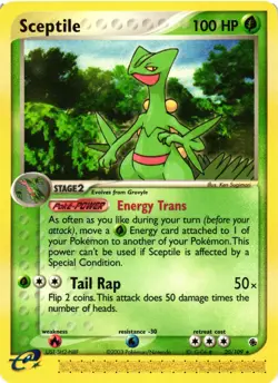 Pokemon TCG Ruby and Sapphire Sceptile 20/109 Regular Rare VLP - Image 1