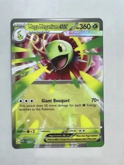 Pokemon Jumbo Lenticular Mega Meganium ex 034 Black Star Promo Ascended Heroes - Image 1