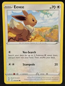 Pokemon - Eevee 125/203 - Evolving Skies Non Holo - NM - Image 1