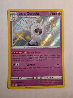 Galarian Cursola SV050/SV122 Shining Fates Shiny Vault Shiny Rare Holo Near Mint - Image 1