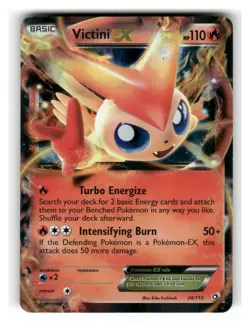 Victini EX 24/113 Holo Ultra Rare Legendary Treasures Pokemon Holo MP - Image 1