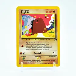 Diglett - 52/82 Team Rocket Unlimited Common Pokemon - NM - Image 1