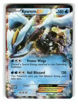Kyurem EX 44/113 Holo Ultra Rare Legendary Treasures Pokemon Holo MP - Image 1