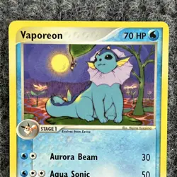 Pokemon EX Sandstorm Vaporeon 25/100 Regular Rare NM - Image 3