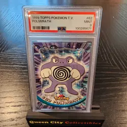 POLIWRATH - 1999 TOPPS Pokemon TV - PSA MINT 9 - #62 - Image 1