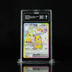 Pokemon Pikachu Ex Surging Sparks 219/191 Ultra Rare TAG 9 - Image 1