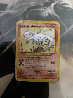 Shining Charizard Pokemon Neo Destiny Secret Rare 107 DAMAGED - Image 1