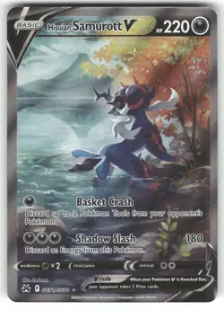 Hisuian Samurott V GG51/GG70 Holo Crown Zenith Galarian Gallery Pokemon NM - Image 1