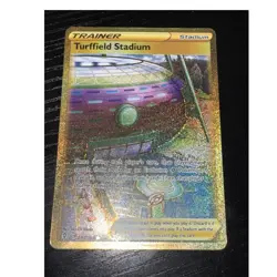 Pokemon TCG Turffield Stadium Secret Rare Holo Trainer 234/203 Evolving Skies - Image 1
