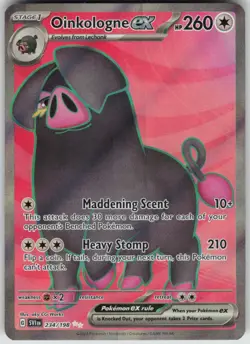 Pokemon Oinkologne ex Ultra Rare SV01: Scarlet & Violet Base Set 234/198 NM - Image 1