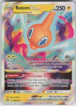 Pokemon Rotom VSTAR Ultra Rare Crown Zenith 046/159 NM - Image 1