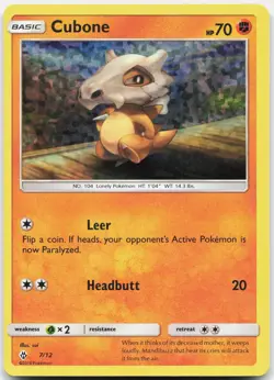 Cubone Promo McDonald's Promos 2018 007/012 LP Pokemon Holo - Image 1