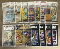 (15) Assorted Graded Pokemon Lot PSA TAG 10s SGC Holo Gem Mint Full Arts - Image 1