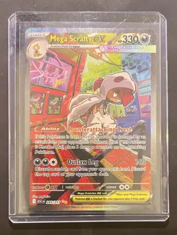 Pokemon Mega Scrafty Ex Special Illustration Rare SIR 285/217 Ascended Heroes - Image 1