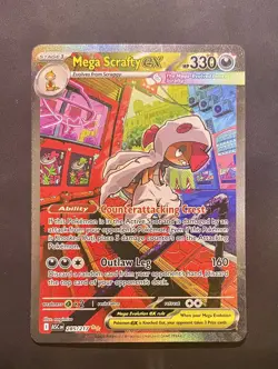 Pokemon Mega Scrafty Ex Special Illustration Rare SIR 285/217 Ascended Heroes - Image 2