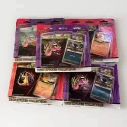 Pokemon Ascended Heroes 3-pack Sticker Collection 5 Lot (3 Gastly, 2 Charmander) - Image 1