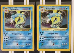 Pokemon TCG Base Set Gyarados Holo Lot of 2 6/102 Wizards 1999 - Image 1