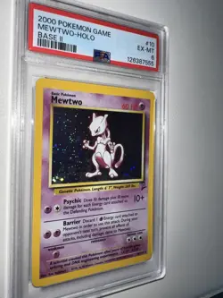 2000 Pokemon Base Set 2 Mewtwo Holo 10/130 PSA 6 Vintage WOTC Holographic - Image 3
