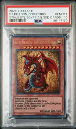 2024 YU-GI-OH! SAINT DRAGON-THE GOD OF OSIRIS PSA 10 - Image 1
