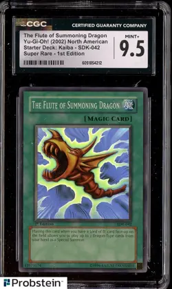 2002 Yu-Gi-Oh! SDK-042 The Flute of Summoning Dragon SR 1st ed CGC 9.5 - Image 1