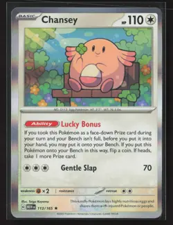 Chansey Rare SV: Scarlet & Violet 151 113/165 NM Pokemon Card Holo - Image 1
