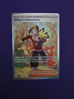 Pokemon TCG Destined Rivals Ethan's Adventure Card 236/182 Sir Mint - Image 1