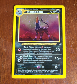 Pokemon Houndoom Neo Revelation 08/64 Unlimited Holo Rare WOTC - LP - Image 1