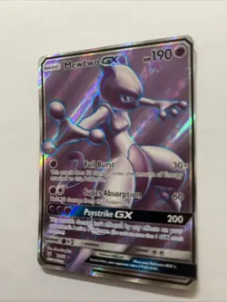 Pokemon Mewtwo GX TCG Full Art Ultra Rare Holo Card 72/73 Shining Legends - Image 2
