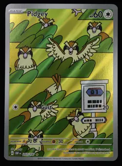 Pidgey 207/197 SV03: Obsidian Flames Illustration Rare Holo Pokemon TCG - NM - Image 1