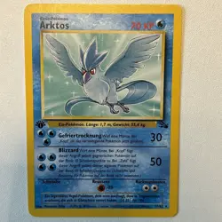 Arktos Articuno 1ST EDITION German Pokemon Fossil - Image 1