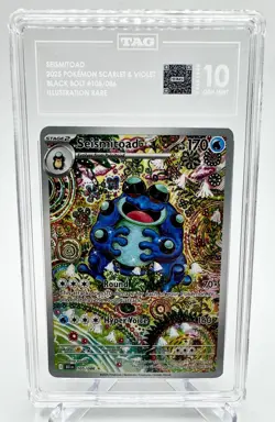 2025 POKEMON BLK EN-BLACK BOLT ILLUSTRATION RARE #105 SEISMITOAD TAG 10 - Image 1