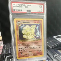 Pokemon TCG 1999 Base Set Ninetales Holo Rare 12/102 PSA 7 English Card - Image 1