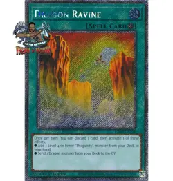 Yugioh! 1x Dragon Ravine RA03-EN248 Platinum Secret Rare 1st Ed NM - Image 1