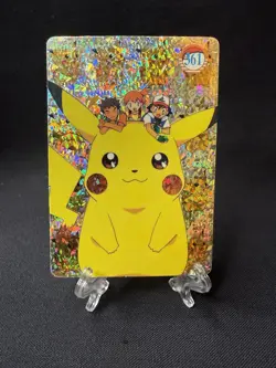 Pokemon Pocket Monsters Vending Prism Sticker #361 LP Vintage Pikachu NM Rare - Image 1