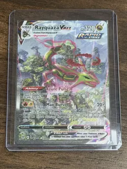 Pokemon Rayquaza VMAX Alternate Art Secret Rare 218/203 Evolving Skies Holo - Image 1