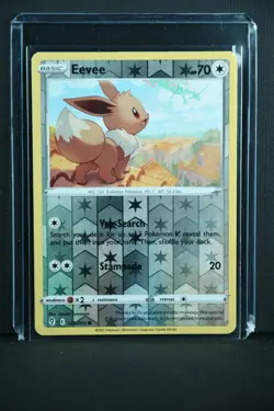 Eevee 125/203 Evolving Skies 2021 Reverse Holo Foil Pokemon TCG Card - NM - Image 3