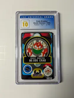 1998 Pokemon Crab - Bandai Sealdass Series 3 Pocket Monsters - #098 CGC 10 POP 1 - Image 1