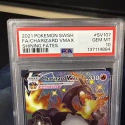 Pokemon Charizard VMAX SV107/SV122 Shining Fates Holo Shiny PSA 10 - Image 3