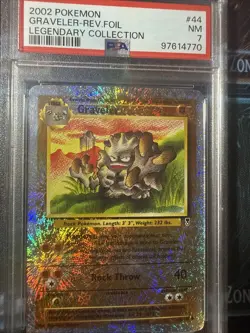 PSA 7 2002 POKEMON LEGENDARY COLLECTION GRAVELER 44/110 REVERSE HOLO - Image 3