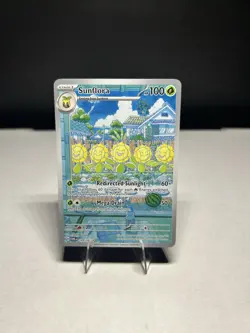Pokemon Card Sunflora 169/167 Twilight Masquerade Illustration Rare Near Mint - Image 1