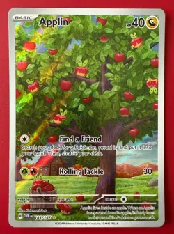 Pokemon TCG Twilight Masquerade Applin Illustration Rare 185/167 - Near Mint - Image 1
