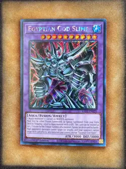 Yugioh Egyptian God Slime RA01-EN029 Platinum Secret Rare 1st Ed NM - Image 1