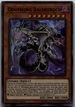 Doomking Balerdroch Ultra Rare Structure Deck: Zombie Horde SR07-EN001 LP - Image 1