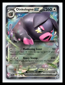 💥 Oinkologne Ex - 158/198 - Pokemon Scarlet Violet Base Ultra Rare Card - Image 1