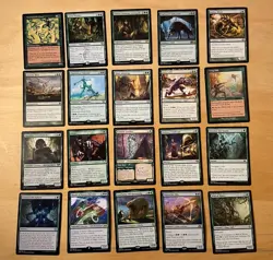 MTG Lot Of 20 Green Cards Including Rares and Mythics - Image 1