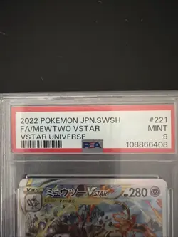 Pokemon TCG Mewtwo VSTAR Card Japanese Universe 221/172 PSA 9 - Image 4