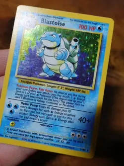 Blastoise 2/102 Red Dot Error Misprint Additional Ink Base Holo Pokemon Card PL^ - Image 4