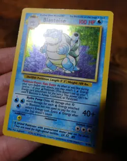 Blastoise 2/102 Red Dot Error Misprint Additional Ink Base Holo Pokemon Card PL^ - Image 5