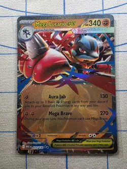 Pokemon Card Mega Lucario EX 077/132 Mega Evolution - Image 1