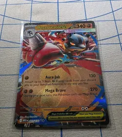 Pokemon Card Mega Lucario EX 077/132 Mega Evolution - Image 2
